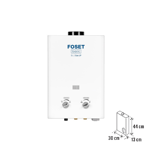 FOSET Calentador instantáneo, 5 L/min